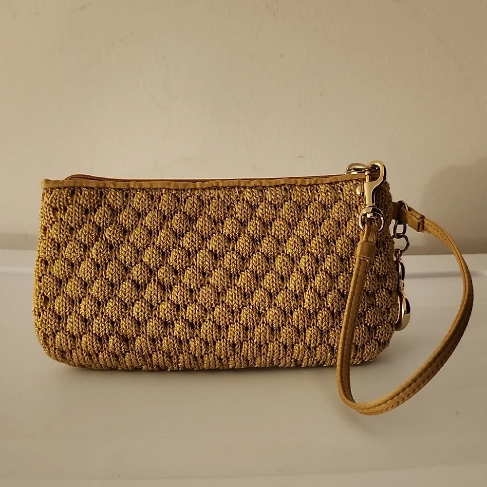 Bebe Canvas Crossbody/Tote Bag w/Free Sak Wristlet